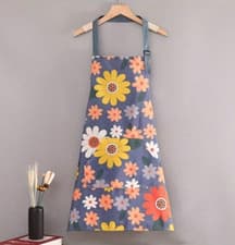 Image of WATERPROOF FLORAL PRINT APRON FOR CATERING COOKING, GARDENING ,CRAFT & BAKING