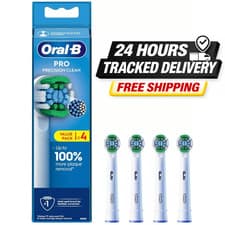 Image of ORAL-B Pro Precision Clean Toothbrush Heads X-Shape Bristles White Pack of 4 UK