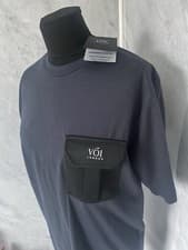 Image of Voi London Mens Navy Blue Crew Neck Short Sleeve T Shirt Size S New with Tags