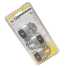 Image of Yale Padlock Set Steel Padlock 40mm Pack of 3 KEYED ALIKE High Security Laminate