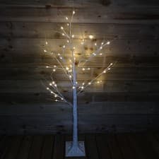 Image of Factory Seconds: 1.5m (5ft) Christmas Lit Birch Tree with 64 Warm White LEDs