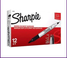 Image of Sharpie Dual Twin Tip Marker Pens Black