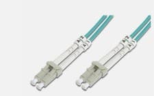 Image of 5M OM4 50/125 LC-LC DLX 2.8mm FIBRE OPTIC CABLE - AQUA