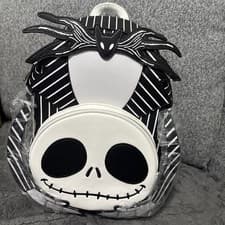 Image of Loungefly Disney Headless Jack Mini Skellington Backpack - White/Black