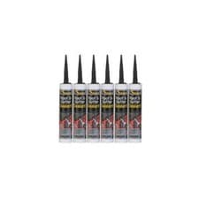 Image of 6 x Sika Everbuild Roof & Gutter Waterproof Adhesive Sealant Black -Felt Bitumen