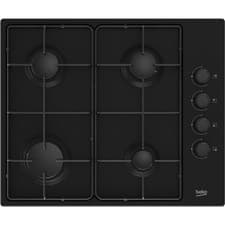 Image of Beko 60cm 4 Burner Gas Hob - Black HIBG64120SB