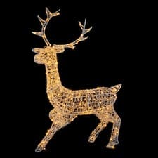Image of Reindeer Christmas Decorations Outdoor Large Warm White LED Light up Stag 1.4m