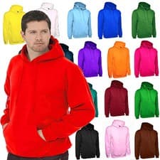 Image of Men's Hoodie Size XS -6XL Regular Fit Hooded Sweatshirt Premium Plain 300gsm