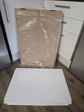 Image of Standard Acrylic Shower /Bath End Panel 510mm H x 800mm W - Gloss White