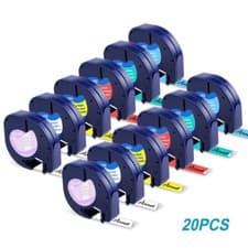 Image of Compatible with Dymo LetraTag Refill White Plastic 91201 Label Tape 12mm LT-100H