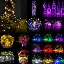 Image of LED String Fairy Lights Battery USB 12V Copper Wire Garland for Home Party Decor