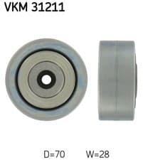 Image of SKF VKM 31211 DEFLECTION/GUIDE PULLEY, V-RIBBED BELT CENTRE,RIGHT FOR AUDI,VW