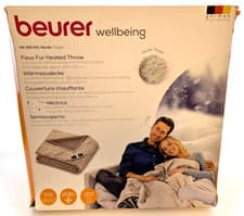 Image of Beurer Electric Blanket HD150 XXL Soft Heated Throw COSY TAUPE 200 x 150 cm