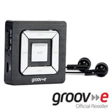Image of GROOV-E MP3 PLAYER PORTABLE | 8GB MEMORY & CABLE | 3.5MM PORT SHUFFLE - GVPS8BK
