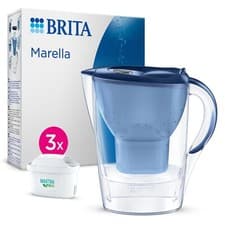 Image of BRITA Marella Water Filter Jug Blue 2.4L and 3x MAXTRA PRO All-in-1 Cartridges