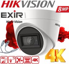 Image of 8MP 4K Fixed Turret CCTV Camera EXIR 60m Night Vision 4-in-1 TVI/AHD/CVI/CVBS IP