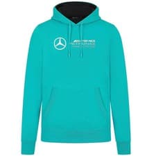 Image of Mercedes AMG Petronas F1 Team Mens Logo Hoodie | Teal