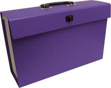 Image of Cathedral Products 21 Pocket Cardboard Expanding File Case - Purple