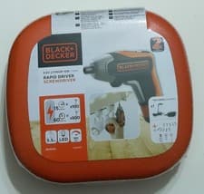 Image of BLACK+DECKER Cordless Rapid Screwdriver with Bits and Storage Case 3.6V