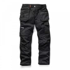 Image of Scruffs TRADE FLEX Slim Fit Work Trousers Black - Graphite Slim Fit Worker