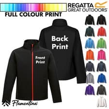 Image of Personalised Regatta Softshell Jacket Custom Printed Fleece Zip Coat Workwear