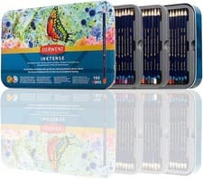 Image of Derwent Inktense Pencils Art Set, 100 Permanent Watercolour Pencils Set in Tin