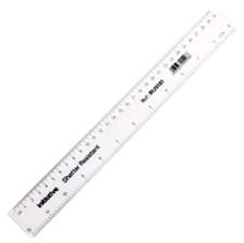 Image of Pack of 10 shatter resistant clear plastic rulers 30cm (12 Inch)
