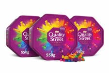 Image of Nestle Quality Street Chocolate Tub 550g x 3 Triple Pack Assorted Sweets