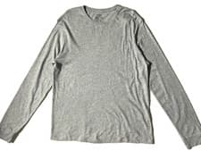 Image of Rare New J CREW Mens Vintage Blue Jaspe Cotton Knit Long Sleeve T Shirt Tee sz L