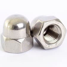 Image of M3 M4 M5 M6 M8 M10 M12 A2 STAINLESS STEEL DOME NUTS HEX DOMED NUTS