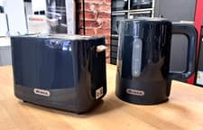 Image of Ariete Kettle & Toaster Set Night Grey AR2846 / AR0157 2 Slice 1.7 L Dark Grey