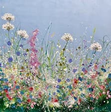 Image of ORIGINAL LARGE ABSTRACT ACRYLIC TEXTURED FLORAL PAINTING On 80 x 80cm Canvas.