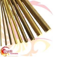 Image of 500mm Long Brass Threaded Bar Rod Studding - M2 M2.5 M3 M4 M5 M6 M8 M10 M12