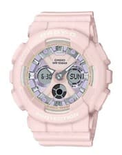 Image of BABY-G BA-130WP-4A Pink White Analog Digital Watch Stylish Two Tone Design 100M