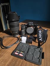 Image of Sony A7 IV Mirrorless Camera with 24 70mm Sony Gm Lens And 2X V90 SD Card