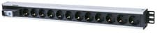 Image of 766623711449 Intellinet Vertical Rackmount 12-Way Power Strip - German Type, Wit