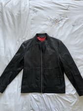 Image of hugo boss LOKIS leather jacket