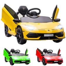 Image of HOMCOM Lamborghini Aventador Licensed 12V Kids Electric Ride On Car