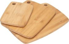 Image of Bamboo Chopping Board Set of 3 Wooden Food Grade Cutting Boards Meat Vegetables