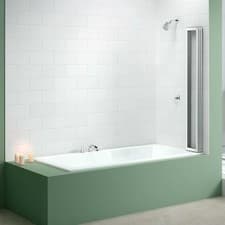 Image of Merlyn Four Folding Bath Screen 1400mm H x 850mm W - 4mm Glass