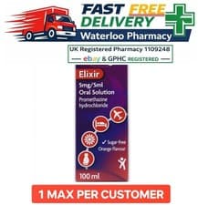 Image of Phenergan Elixir 5mg/5ml Hayfever rashes travel sickness insomnia