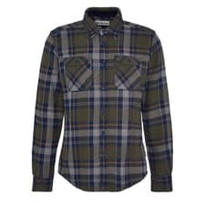 Image of NEW - Official Barbour Snowcap Tailored Checked Shirt Olive Marl