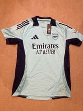 Image of Adidas Arsenal Tiro Baby Blue 2024 / 2025 Training Jersey / T Shirt - Size M