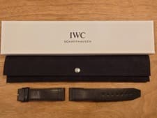 Image of IWC Calfskin Strap EasX-Change 20mm Lug Black Pilot Watch Mark 20 Chronograph