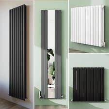 Image of Horizontal Vertical Designer Radiator Flat Panel Oval Column Central Heating