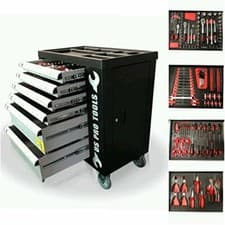 Image of 473 US PRO TOOL CHEST BOX WITH TOOLS TRAYS 6 DRAWER ROLLER CABINET 154 PC 