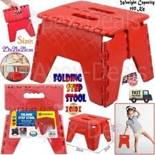 Image of 150kg Home Easy Storage Foldable Step Stool Multi Purpose Grip Folding Stepstool