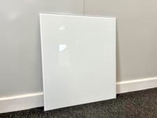 Image of 600mm x 530mm Toughened Glass 6mm Kitchen Splashback in Pure White colour