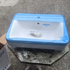 Image of Roca Square Basin 1 Tap hole 550mm Wall Mounted