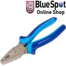 Image of COMBINATION PLIERS 200mm 8" HEAVY DUTY SOFT GRIP ENGINEERS PLIER,BLUE SPOT 08186
